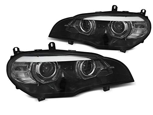 XENON SCHEINWERFER ANGEL EYES DRL R87 SCHWARZ LED LPBMJ8 von Tuning-Tec