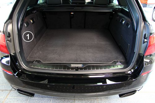tuning-art 2901 Kofferraummatte für BMW 5er F11 Touring 3-teilig mit Ladekantenschutz von Tuningart