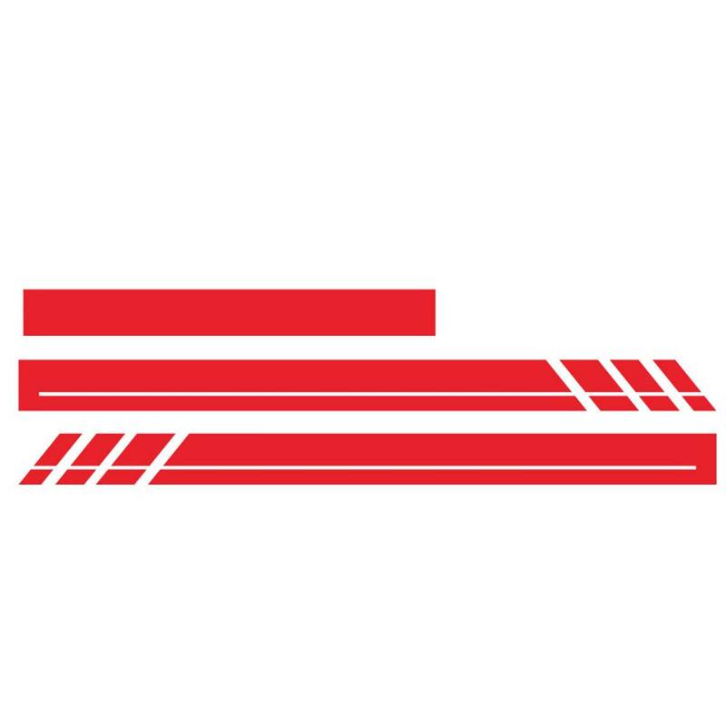 Seitenkarosserie-Streifen für Motorhaube, für VW Transporter T4, T5, T6, Wohnmobil, 3 Stück (rot) von Tuoservo