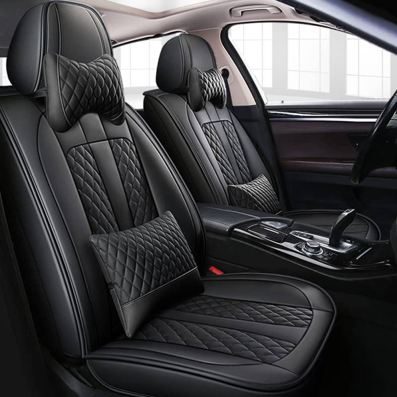 Tuqiang Autositzbezüge Für Audi A5 Sportback Coupe 2010-2021 Luxus 5 Sitze PU-Leder sitzbezüge,Schwarz von Tuqiang