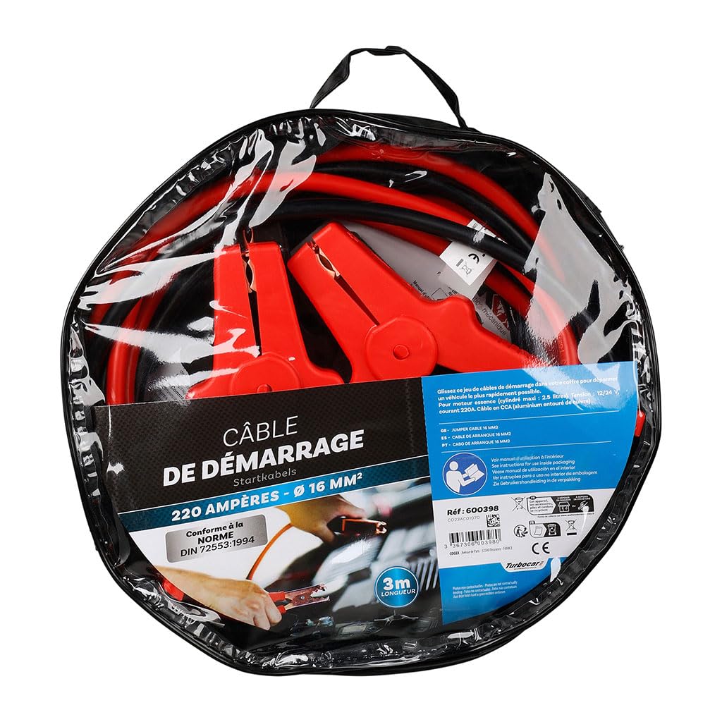 TURBOCAR Cable de démarrage - 200a 16mm2 TURBOCAR Cable de démarrage - 200a 16mm2 von Turbocar