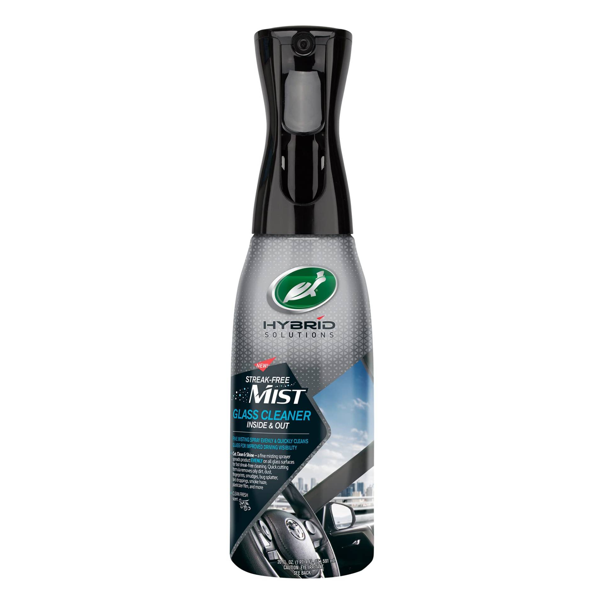 Turtle Wax Hybrid Solutions Streifen freie Misting -Glasreiniger - entfernt Fingerabdrücke, Flecken und Wirbel von Windschutzscheiben, Bildschirmen und Spiegeln - für Auto- und Heimgebrauch 20oz von Turtle Wax