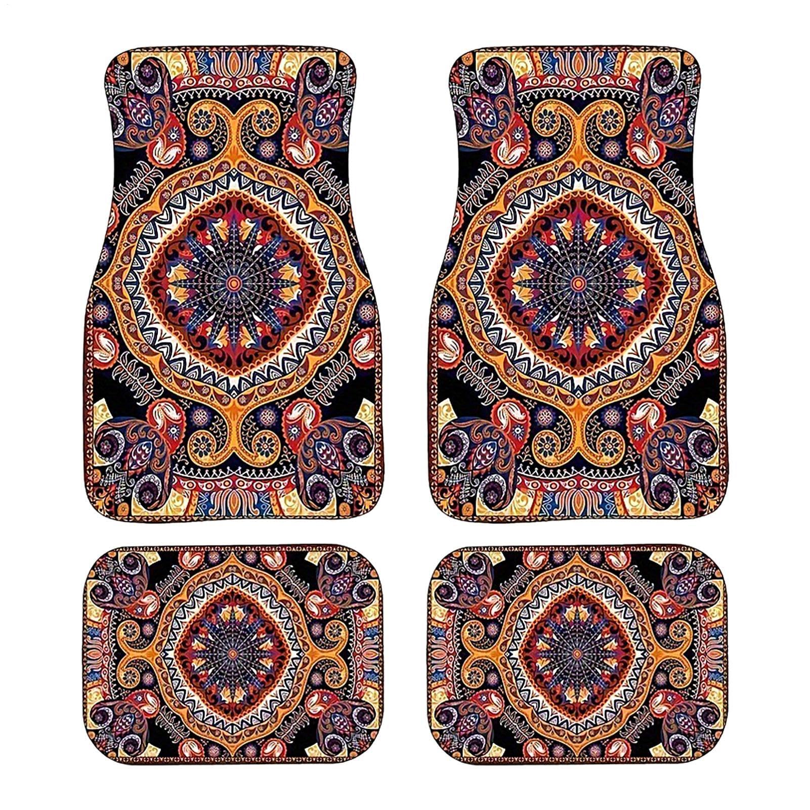 Boho-Auto-Fußmatte 4 Stück Retro-Design-Automatten Autofußmatten Vorn Hinten Bohemian Auto Matten rutschfeste Automatten Strapazierfähige Teppiche Dekorative Auto-Fußmatten Auto-Innenzubehör Boho-Auto-Fußmatte 4 Stück Retro-Design-Automatten Autofußmatten Vorn Hinten Bohemian Auto Matten rutschfeste Automatten Strapazierfähige Teppiche Dekorative Auto-Fußmatten Auto-Innenzubehör von Tuxxjzm