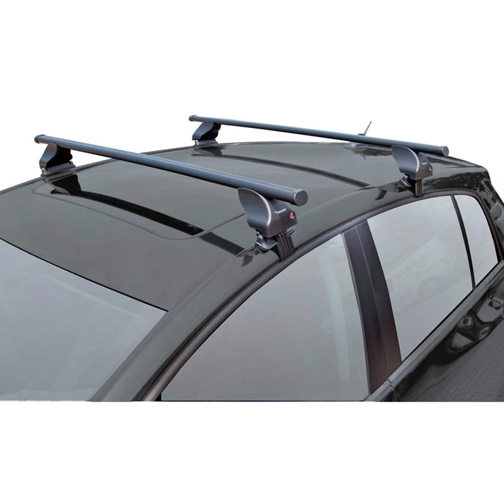 Dachträgersatz Twinny Load Stahl S51 kompatibel mit Audi/BMW/Dacia/FIAT/Ford/Seat/Skoda/VW/Volvo (Fahrzeuge mit offene Dachreling) von Twinny Load