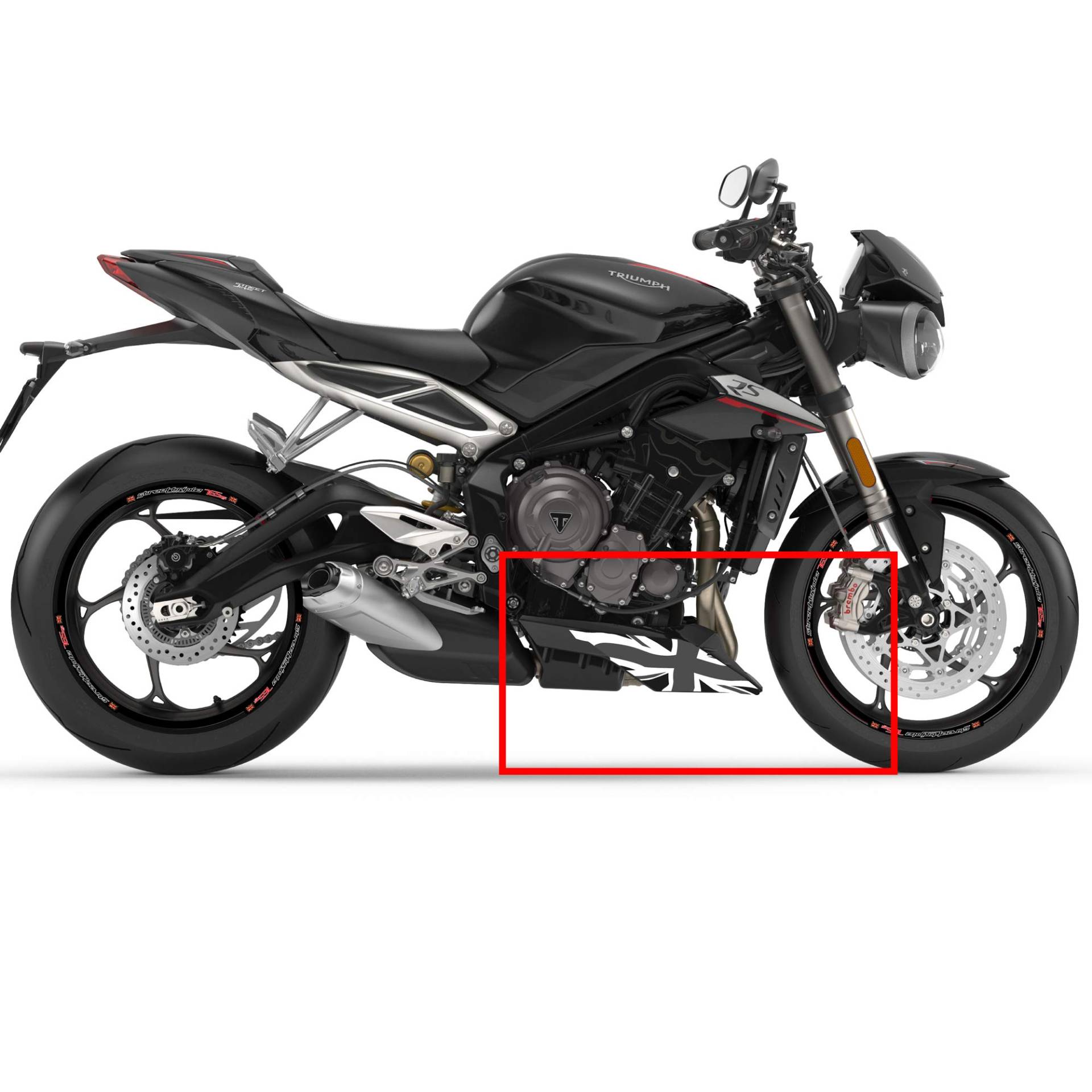 Street Triple 765 RS Union Flag Grey Belly Pan Grafik x 2 Stück Street Triple 765 RS Union Flag Grey Belly Pan Grafik x 2 Stück von Twisted Melon