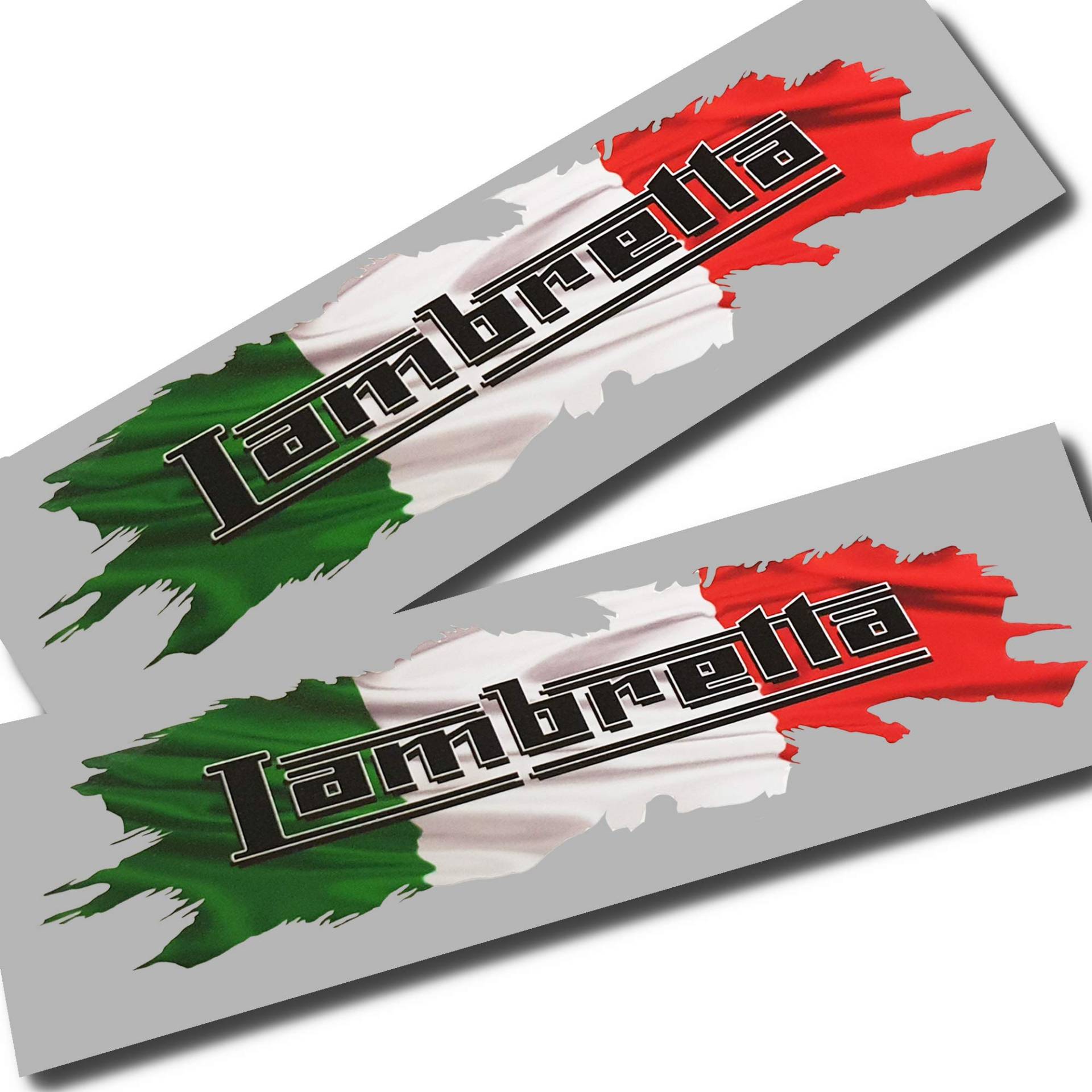 Twisted Melon Lambretta-Sticker, italienische Flagge, 2 Stück von Twisted Melon