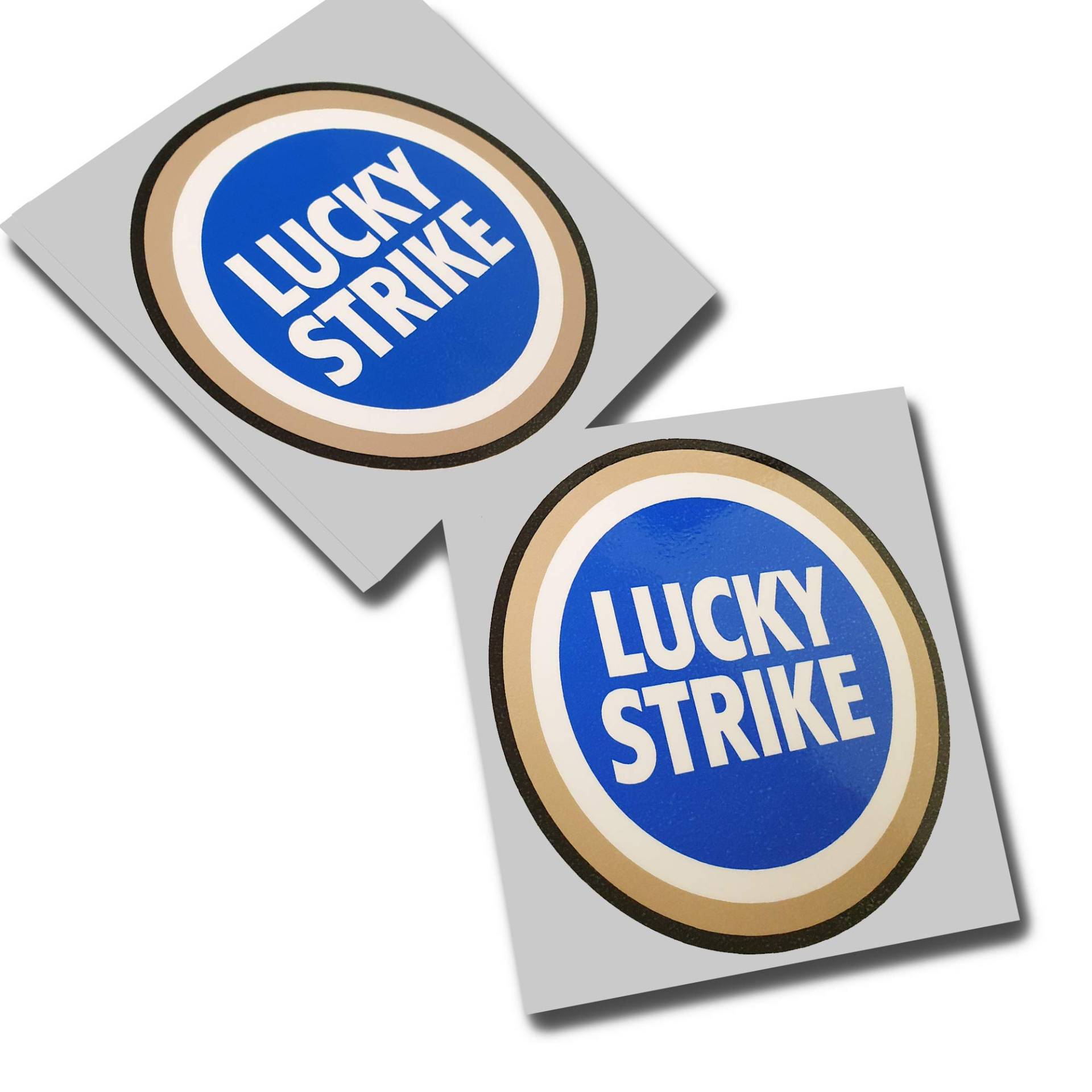 Twisted Melon Lucky Strike Motorrad Sponsor Grafik-Aufkleber X 2 kleine Blaue Version Twisted Melon Lucky Strike Motorrad Sponsor Grafik-Aufkleber X 2 kleine Blaue Version von Twisted Melon