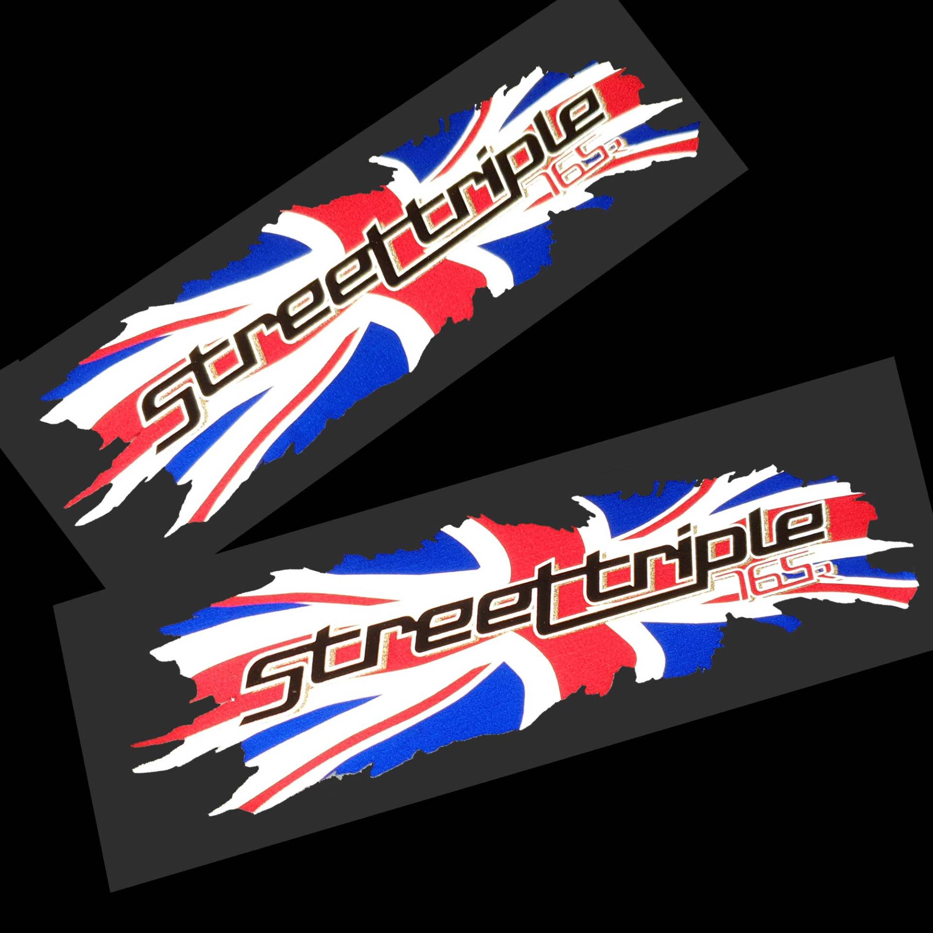 Twisted Melon Triumph Street Triple 765 R Union Flag Design Grafik-Aufkleber, reflektierend, 2 Stück Twisted Melon Triumph Street Triple 765 R Union Flag Design Grafik-Aufkleber, reflektierend, 2 Stück von Twisted Melon