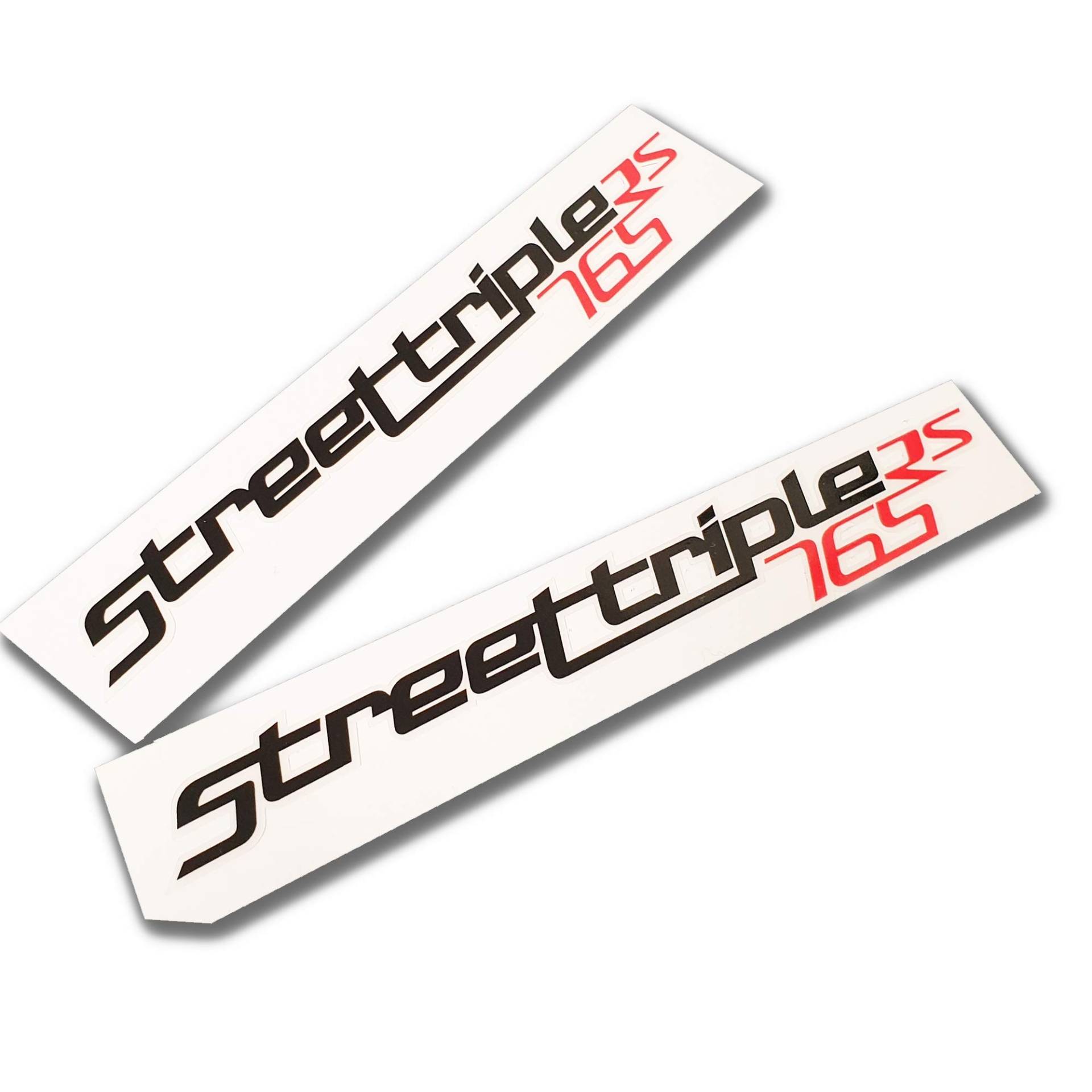 Twisted Melon Triumph Street Triple 765 RS Vinyl-Aufkleber, Schwarz, Rot, 2 Stück Twisted Melon Triumph Street Triple 765 RS Vinyl-Aufkleber, Schwarz, Rot, 2 Stück von Twisted Melon