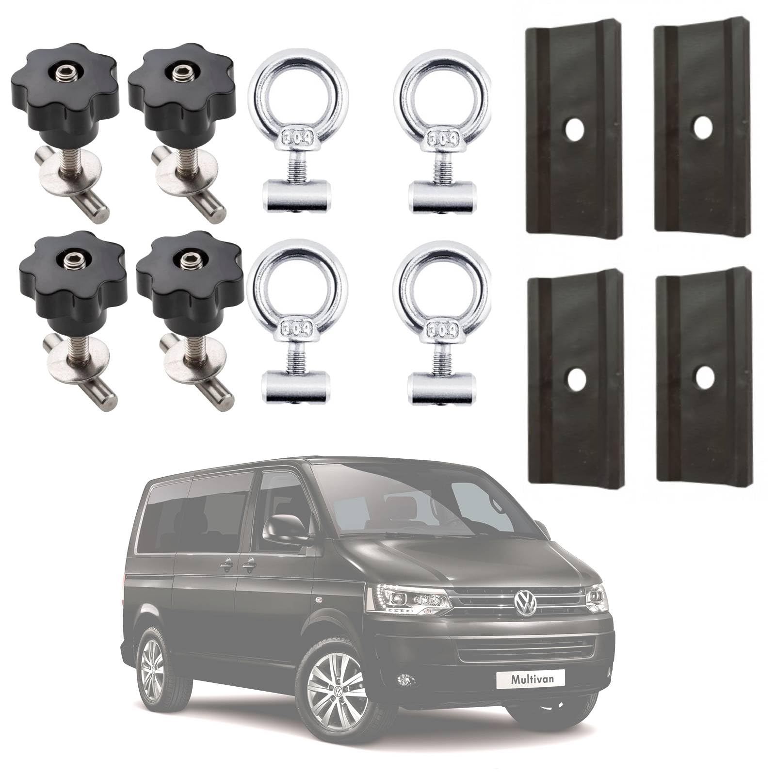Twowinds - Set Zurrösen zur Ladungssicherung und Schienenabdeckungen Kompatibel mit VW T5, T6, T6.1, Multivan, California, Caravelle - Sicheres Verzurren von Gepäck - Sichere Verankerung 12 STK Twowinds - Set Zurrösen zur Ladungssicherung und Schienenabdeckungen Kompatibel mit VW T5, T6, T6.1, Multivan, California, Caravelle - Sicheres Verzurren von Gepäck - Sichere Verankerung 12 STK von Twowinds