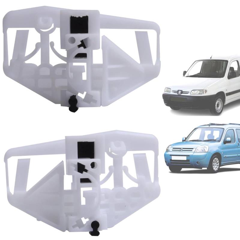 Twowinds Elektrischer Fensterheber-Clip Kompatibel mit Citroën Berlingo (1996-2009), Peugeot Partner (1996-2009) 9221G3, 9222A4 Vorne Links und Rechts (Satz von 2) von Twowinds