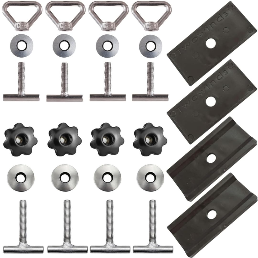 Twowinds Kit Ladungssicherung an Schiene, Fixierschrauben, Basen Unterstützung Schienensicherung, Verankerung Gütern an Schiene, Sichere Gepäckverzurrung T5 T6 California Caravelle 7h5883084c Twowinds Kit Ladungssicherung an Schiene, Fixierschrauben, Basen Unterstützung Schienensicherung, Verankerung Gütern an Schiene, Sichere Gepäckverzurrung T5 T6 California Caravelle 7h5883084c von Twowinds