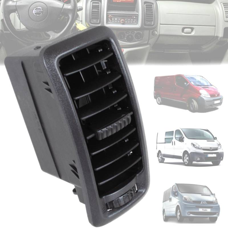 Twowinds - Kühlergrill Kompatibel mit Renault Trafic II, Opel Vivaro A, Nissan Primastar (2002-2014) Armaturenbrett Mittelkonsole 7701054458 Heizung Klimatisierung, Luftauslassgitter, Klimadiffusor von Twowinds