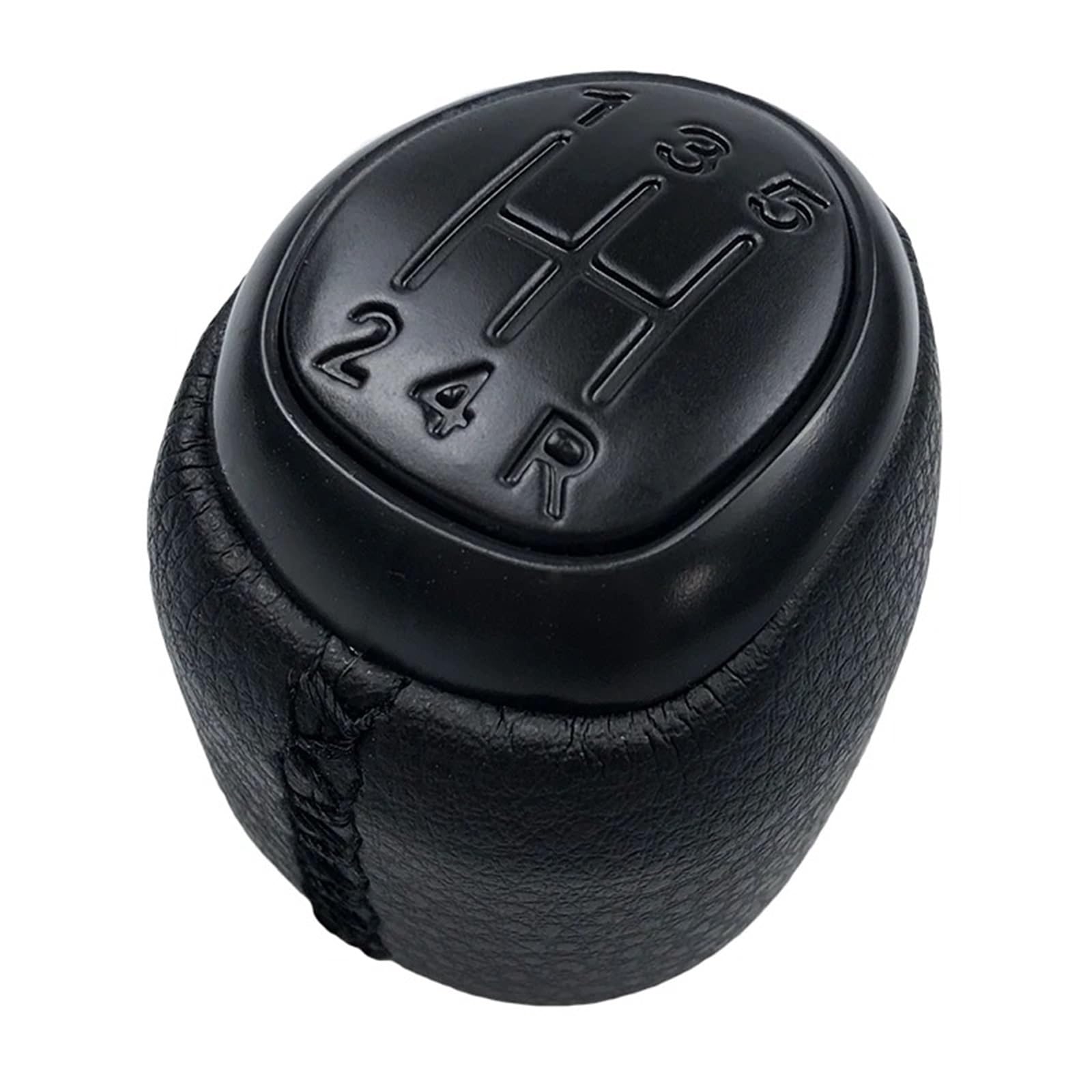 Auto-Schalthebelkopf Für SAAB 93 9-3 SS 2003 2004 2005 2006-2012 5/6 Geschwindigkeit Auto Schalthebel Gamasche Knopf Abdeckung Echt Leder Hebel Shifter Fall Schaltknäufe(5 Speed Black) von Twxxws