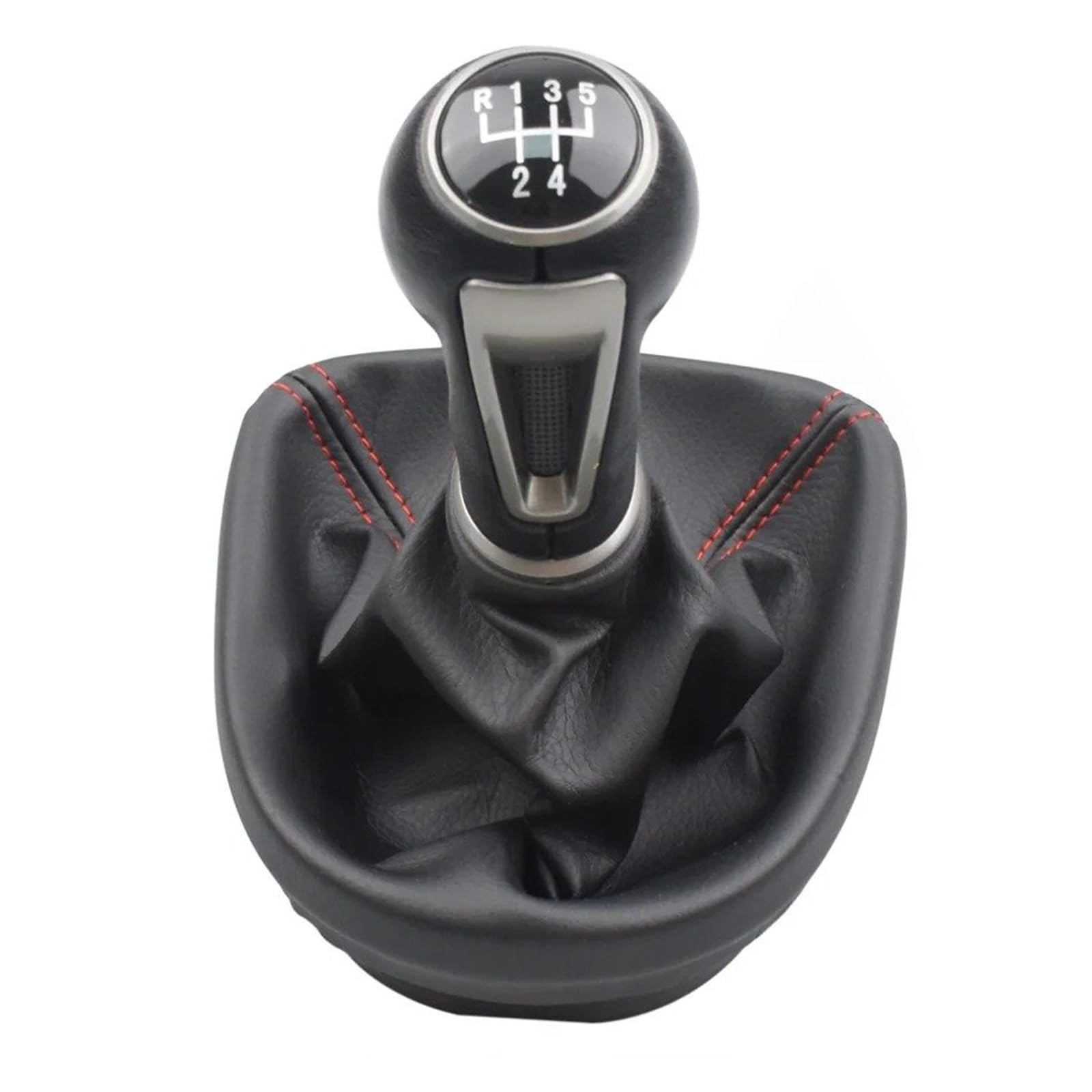 Auto-Schalthebelkopf Für Seat Leon MK2 1P 2005 2006 2007 2008 2009 2010 2011 2012 5/6-Gang-Schaltknauf Mit PU-Ledermanschette Schaltknäufe(5 Speed) von Twxxws