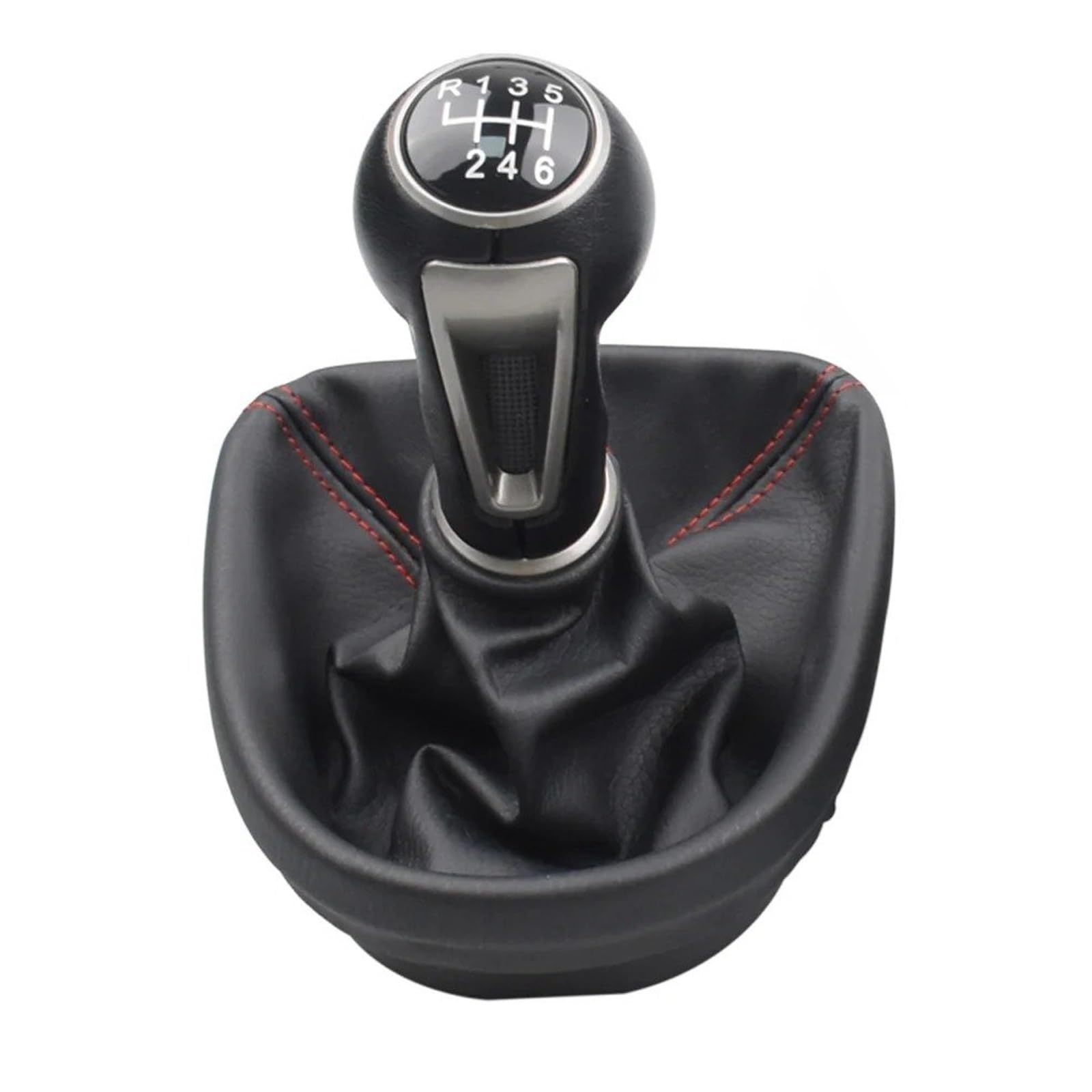 Auto-Schalthebelkopf Für Seat Leon MK2 1P 2005 2006 2007 2008 2009 2010 2011 2012 5/6-Gang-Schaltknauf Mit PU-Ledermanschette Schaltknäufe(6 Speed) von Twxxws