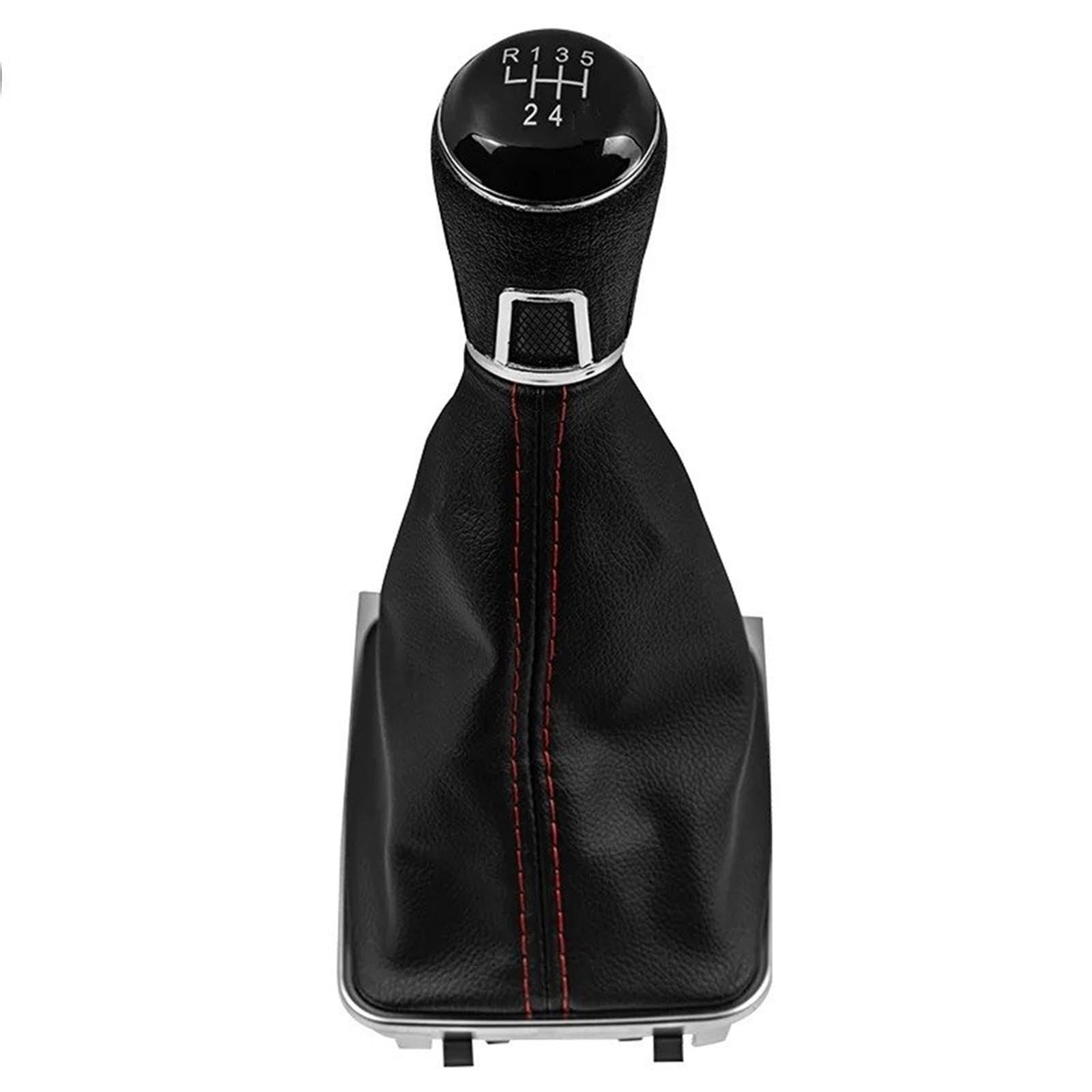 Auto-Schalthebelkopf Für VW Für Golf 7 Für A7 MK7 Für GTI Für GTD 2013 2014 2015 2016 2017 2018 5/6-Gang-Schaltknauf Schalthebelgriff Gamaschen-Kofferraumabdeckung Schaltknäufe(5 Speed Case A) von Twxxws