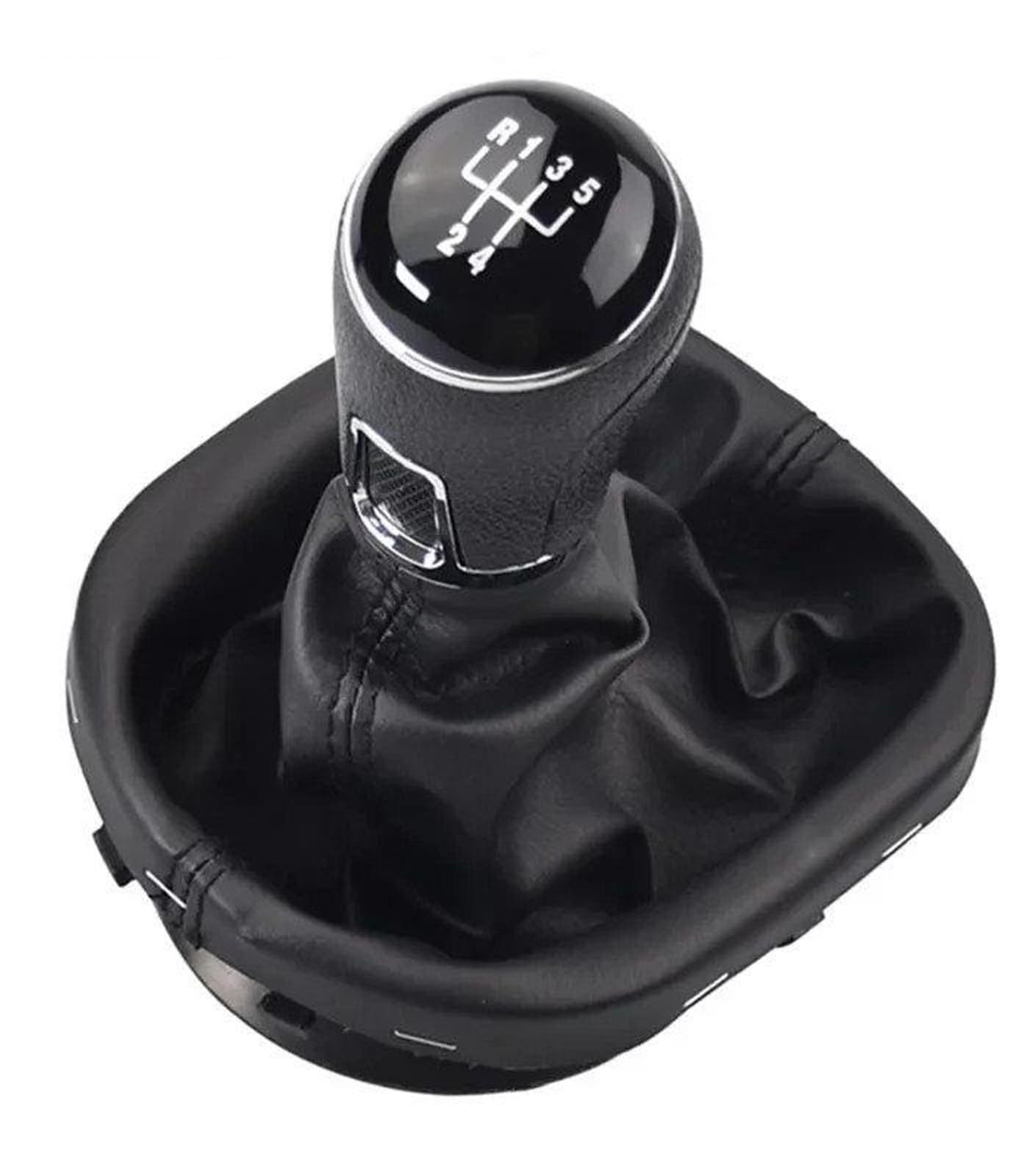 Auto-Schalthebelkopf Für VW Für Touran 2003 2004 2005-2010 Caddy MK2 2004 2005-2009 5/6 Geschwindigkeit Schaltknauf Gearstick Gamasche Boot Schaltknäufe(5 Speed) von Twxxws