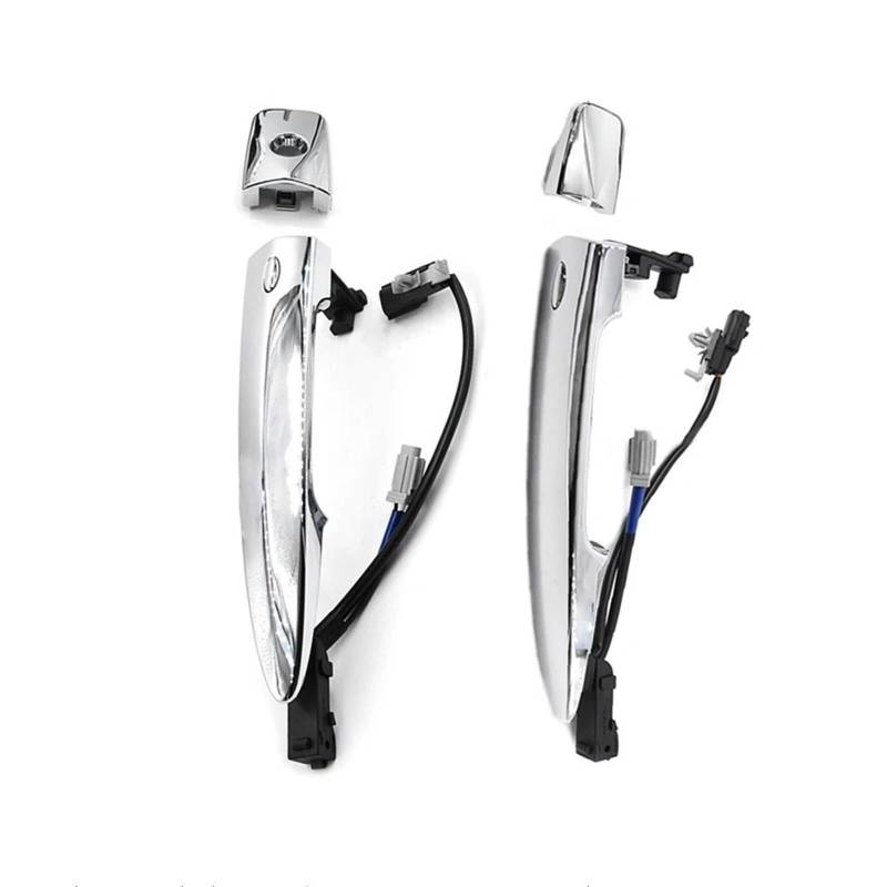 Autoteile Türgriff Für Nissan Für Leaf Für Maxima Für Murano Für Sentra 1 Paar Auto Front Chrom Außentürgriffe Silber ABS 826469N00A 806469N00A 806451AA0A von Twxxws