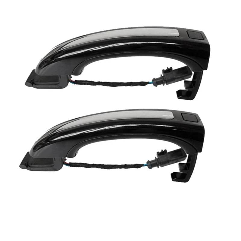 Autoteile Türgriff Für Q7 2007-2014 2015 2 Stück Auto Schwarz Chrom Für Smart Außentürgriff W Schlüsselknopf 4L0837205A 4L0837207A 4L0 837 205B-N26R von Twxxws