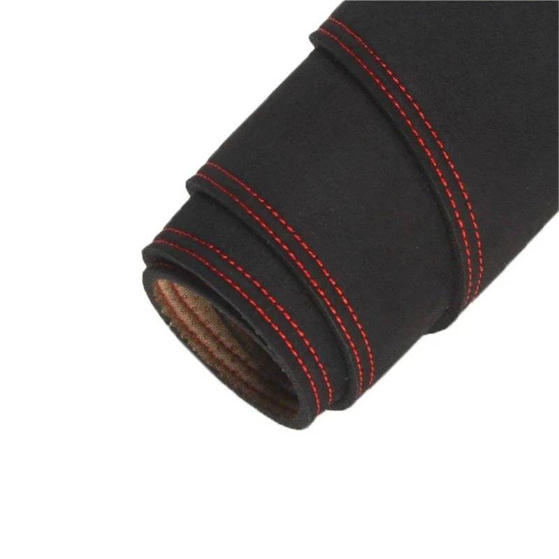Car Dashboard Cover Mat Für KIA Für KX Für Cross Für Rio 4 Für X-Line 2017-2021 Auto-Dashmat Aus Wildleder(Right Hand Drive,Black with red) von Twxxws