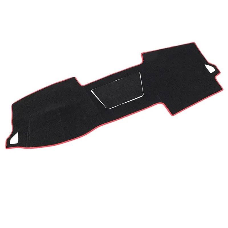 Car Dashboard Cover Mat Für Karoq 2022 2023 Vtear Auto-Armaturenbrettmatte Innenausstattung Polyester Lichtdichte Unterlage Zubehör Dekoration Auto-Styling-Abdeckung(Red Thread) von Twxxws