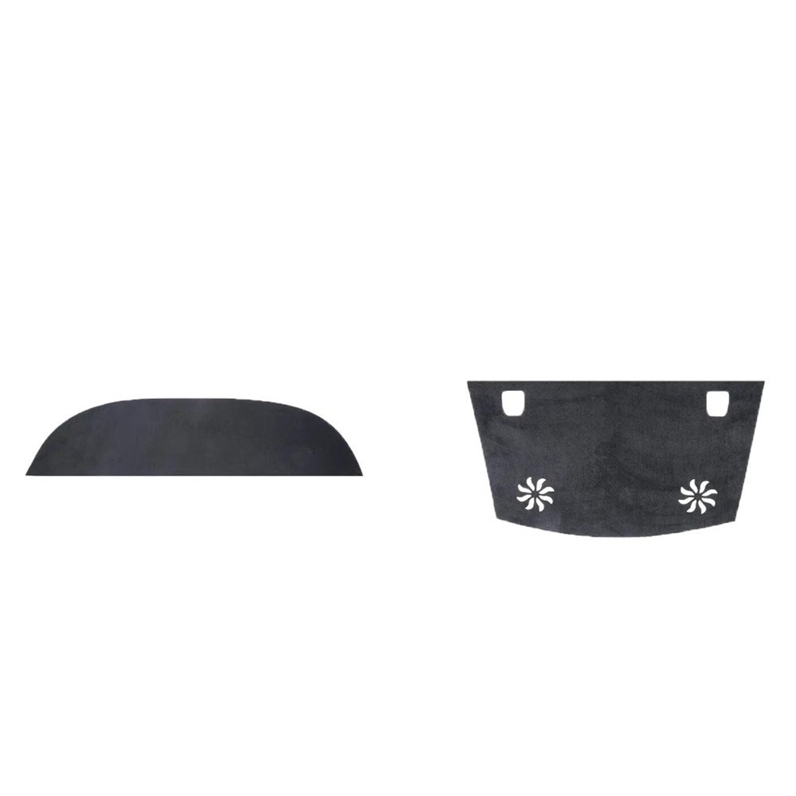 Car Dashboard Cover Mat Für Tesla Für Modell 3 Für Highland Armaturenbrett-Abdeckungspad Sonnenschutzschutz Armaturenbrett Lichtdichtes Pad Heckscheiben-Visiermatte(2PCS Set) von Twxxws