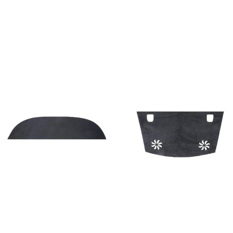 Car Dashboard Cover Mat Für Tesla Für Modell 3 Für Highland Armaturenbrett-Abdeckungspad Sonnenschutzschutz Armaturenbrett Lichtdichtes Pad Heckscheiben-Visiermatte(2PCS Set) von Twxxws