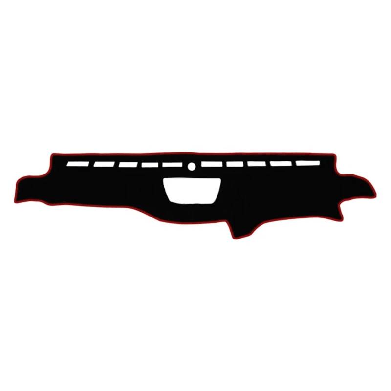 Car Dashboard Cover Mat Für Wrangler 2007-2017 Auto-Armaturenbrett-Abdeckung Vermeiden Sie Lichtpad Instrumentenplattform-Abdeckungsmatte Teppichzubehör(Red Side LHD) von Twxxws