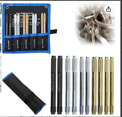 10-TLG Reifen Montagehilfe, Radmontagehilfe Edelstahl Radmontagehilfe Satz Montagehilfe Autoreifen Reifenreparaturwerkzeuge 2PCS M15x1.25/M12x1.5/M12x1.25/M14x1.5/M14x1.25 Universal Radmontagewerkzeug 10-TLG Reifen Montagehilfe, Radmontagehilfe Edelstahl Radmontagehilfe Satz Montagehilfe Autoreifen Reifenreparaturwerkzeuge 2PCS M15x1.25/M12x1.5/M12x1.25/M14x1.5/M14x1.25 Universal Radmontagewerkzeug von Tyafzzn