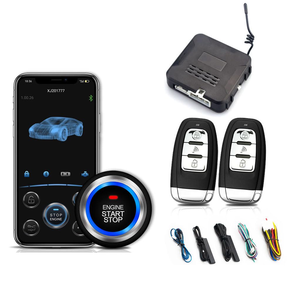 Tyatocepy Fahrzeug Mobiltelefon Fernbedienung Motor Starten One Button Start Stopp Kunststoff Autozubehör Autostart Keyless Entry System Zentralverriegelung Tyatocepy Fahrzeug Mobiltelefon Fernbedienung Motor Starten One Button Start Stopp Kunststoff Autozubehör Autostart Keyless Entry System Zentralverriegelung von Tyatocepy