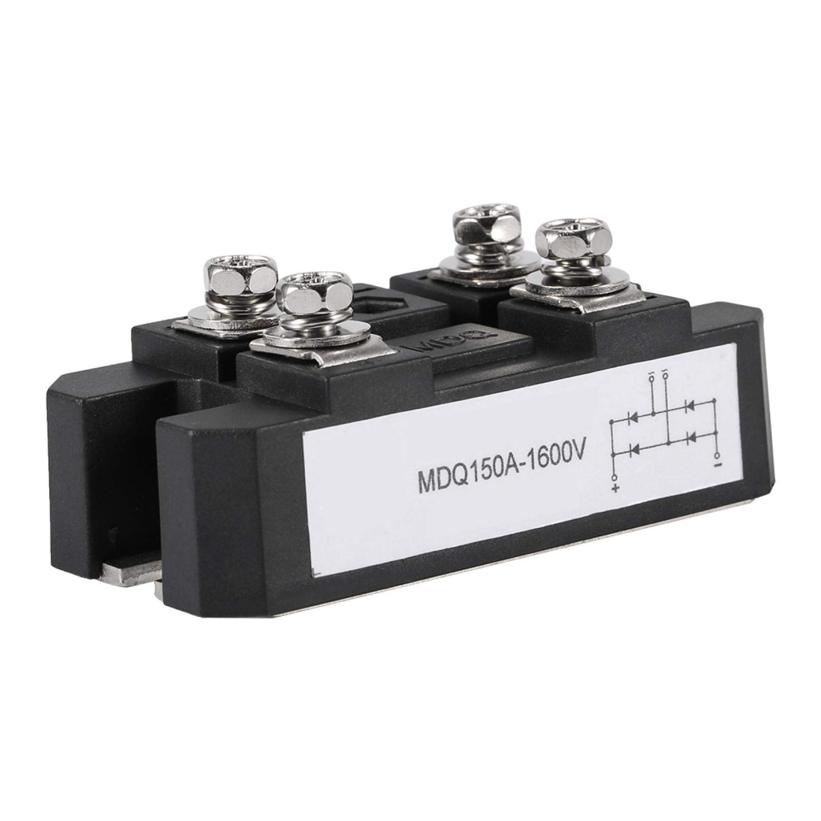 Einphasige Gleichrichter Modul Brückengleichrichtermodul 150 A, 1600 V Schwarze einphasige Dioden Brückengleichrichter Modul, 4 Anschlüsse Einphasige Gleichrichter Modul Brückengleichrichtermodul 150 A, 1600 V Schwarze einphasige Dioden Brückengleichrichter Modul, 4 Anschlüsse von Tyenaza