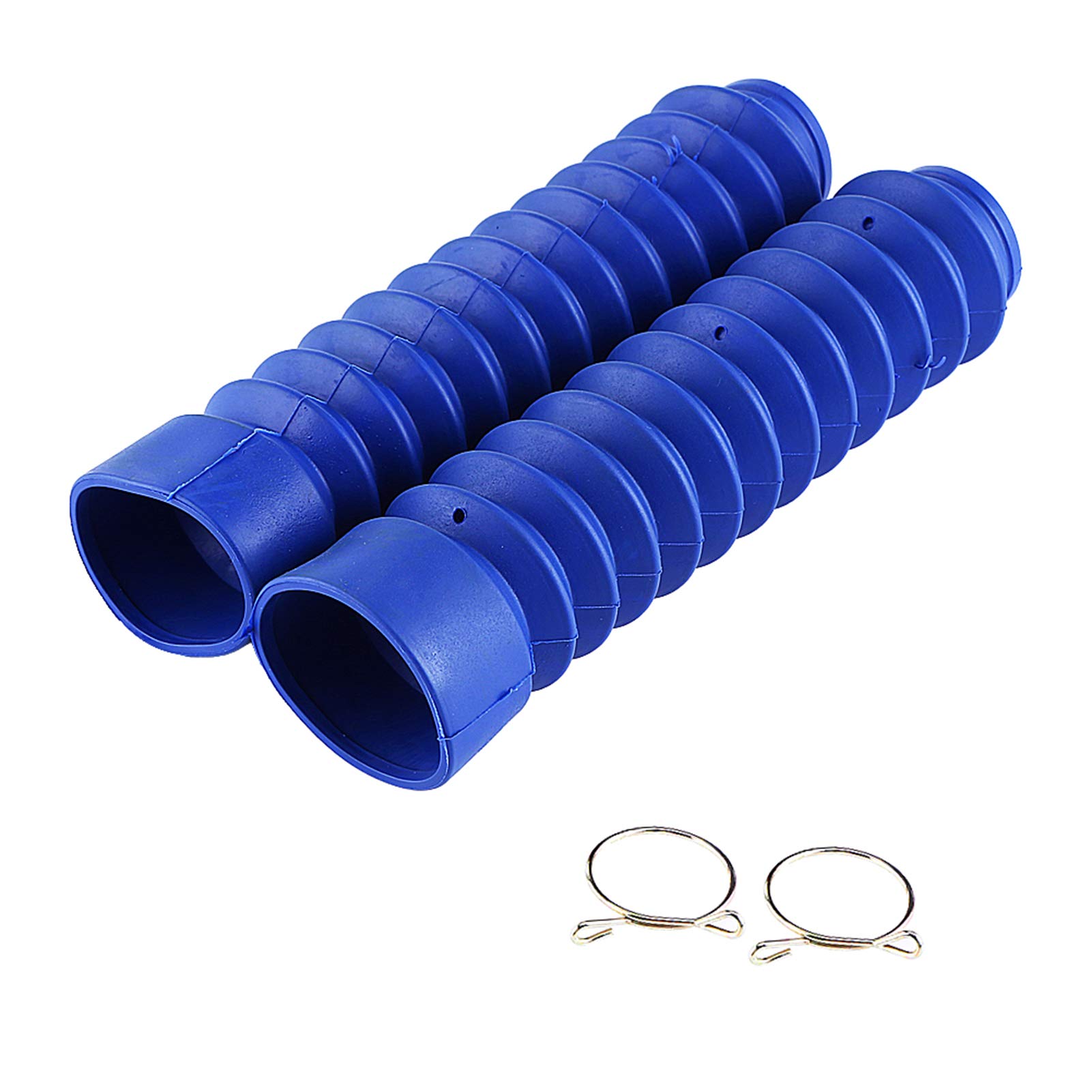 Motorrad Gabelschutz Faltenbalg, 1 Paar 42mm Motorrad Gummi Gabelschützer Faltenbalg Staubschutz Vordergabel Faltenbalg für CQR ATV Dirt Bike(Blau) von Tyenaza