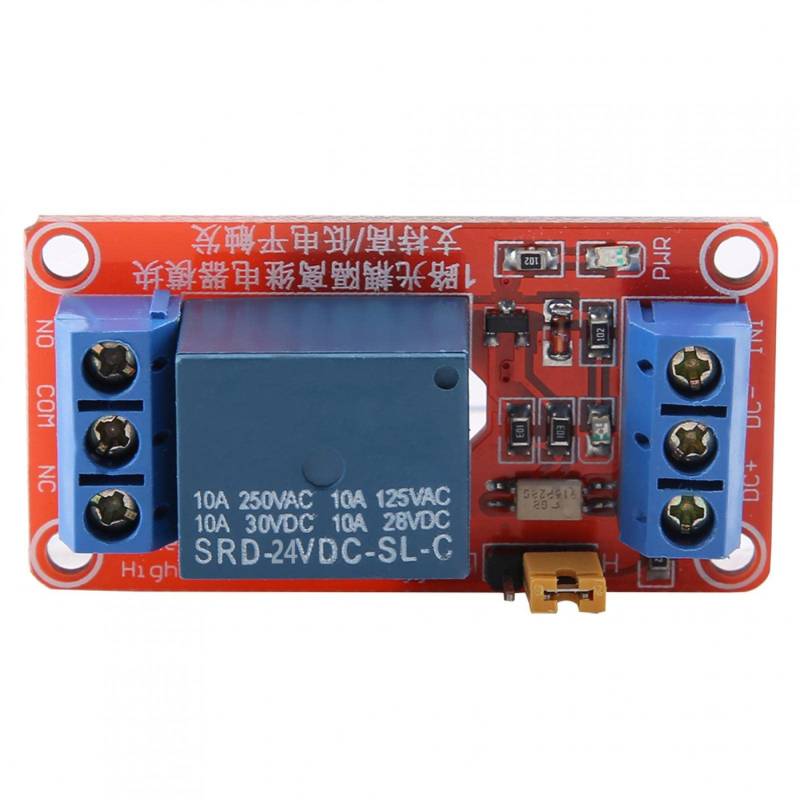 Relaismodulplatine, 1-Kanal-Optokoppler-Relaismodul, Platine High & Low Trigger 5V/12V/24V(24V) von Tyenaza