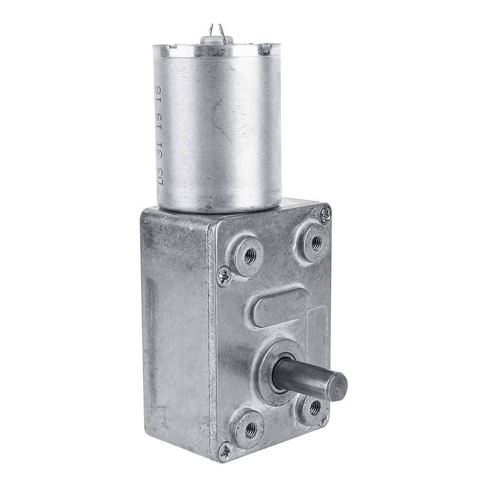 Turbo-Getriebemotor, 5 U/min DC 12V Getriebemotor Reversible Hochdrehmoment Turbo Schnecke Getriebe Gleichstrommotor Elektromotor Turbo Getriebe Drehzahlminderungsmotor (5RPM) von Tyenaza