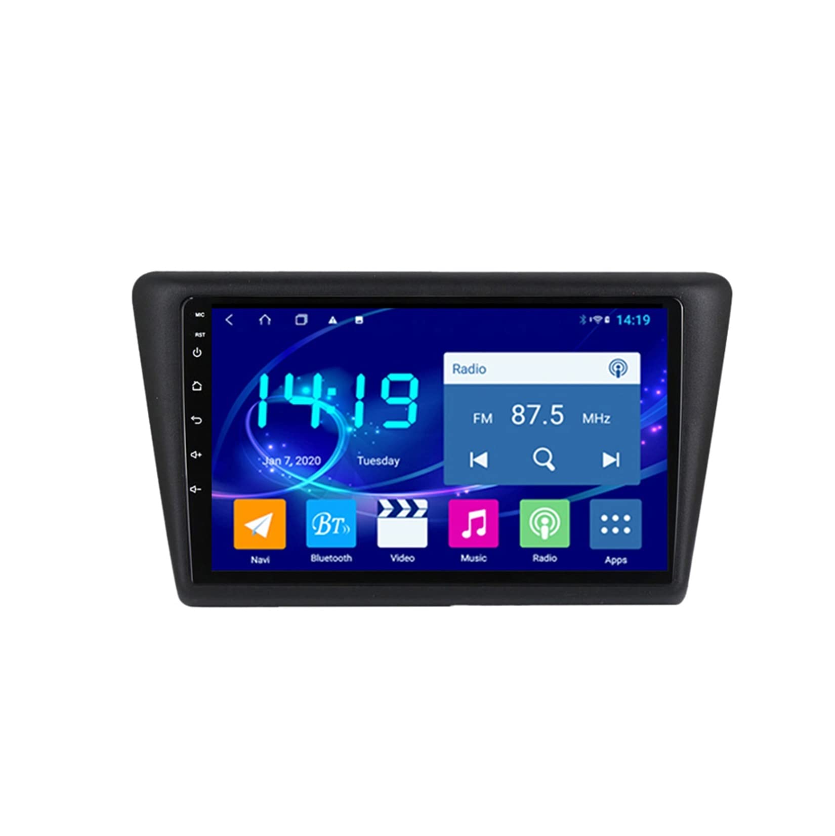 Android Autoradio Stereo 9 Zoll HD Digital Multi-Touchscreen Für Skoda Rapid 2013-2017 Android Auto Mit Navigation Bluetooth-Unterstützung Radio Lenkradsteuerung DAB Mit Rückfahrkamera von Tyuoe
