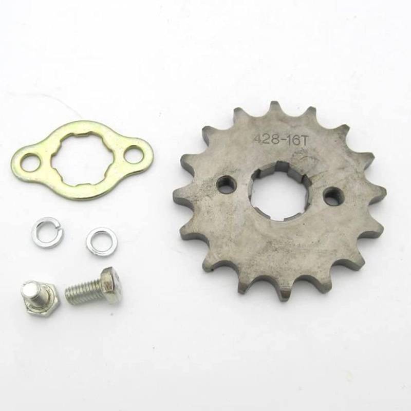 16T 428 Antriebskette Vorderrad Ritzel Zahnrad für Pit Trail Dirt Bike ATV Quad Buggy von U/D