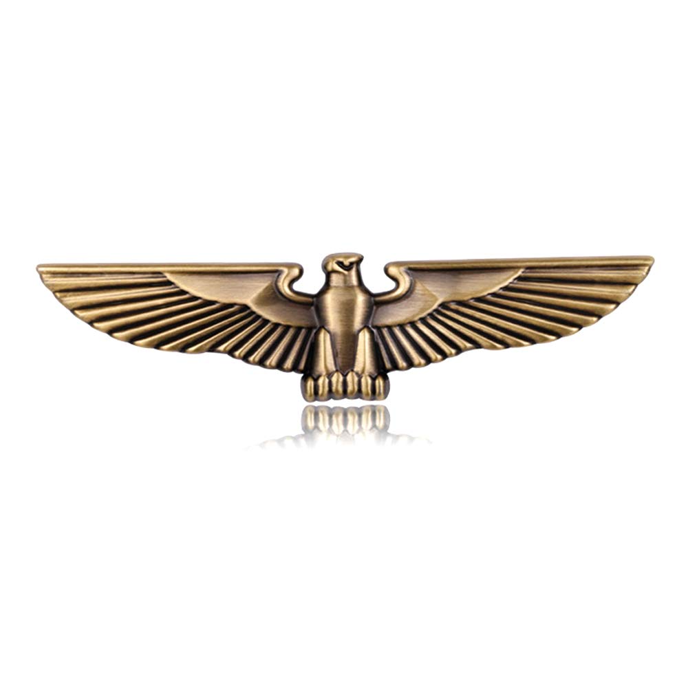 1 x 3D-Tier-Auto-Dekoration, Metall, Adler, selbstklebend, Auto-Abzeichen, Emblem, Aufkleber für universelle Autos, Motorrad, Fahrrad, Auto, Styling, dekoratives Zubehör (Bronze/Groß) von U/N