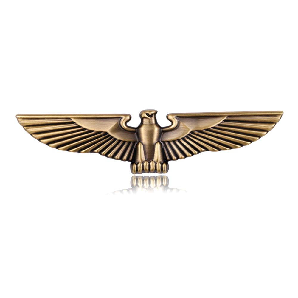 1 x 3D-Tier-Auto-Dekoration, Metall-Adler, selbstklebend, Auto-Abzeichen, Emblem, Aufkleber für universelle Autos, Motorräder, Auto-Styling, dekoratives Zubehör (Bronze/groß) von U/N