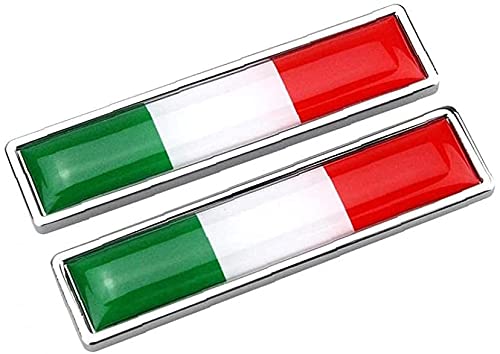 U-M Nationalflagge Metallaufkleber, 1 Paar Italien Flagge Emblem Aufkleber Multi Usage Auto Flagge Chrom Aufkleber AutozubehörNützlich und praktisch von U-M