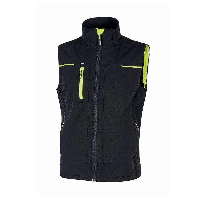 U-Power SATURN, Weste, wasserabweisende Jacke, mit durchgehendem Reißverschluss, Fronttaschen, großen Innentaschen, schnell trocknend und atmungsaktivem Stoff, wasserabweisend (ASPHALT GREY GREEN) von U Power