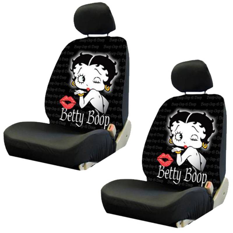 4 pc Betty Boop Timeless Original Design Black Front Lowback Seat Covers Set New by U.A.A. INC. von U.A.A. Inc.