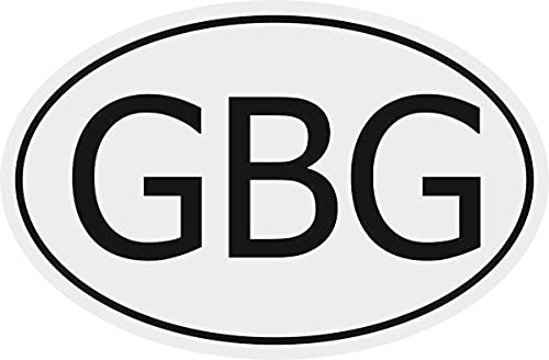 U24 Aufkleber Autokennzeichen GBG = Guernsey Autoaufkleber Sticker von U24