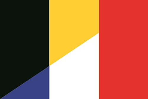 U24 Aufkleber Belgien-Frankreich Flagge Fahne 8 x 5 cm Autoaufkleber Sticker von U24