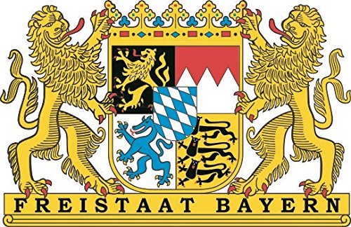 U24 Aufkleber Freistaat Bayern Wappen 30 x 20 cm Autoaufkleber Sticker Konturschnitt von U24