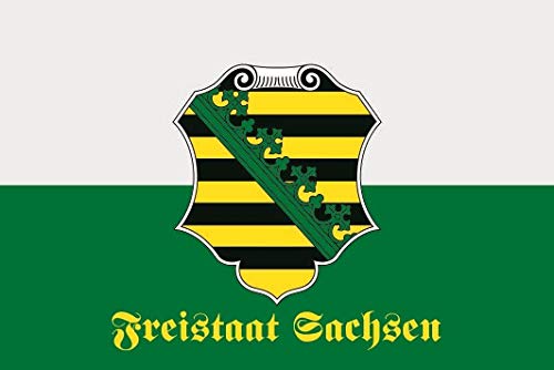 U24 Aufkleber Freistaat Sachsen Flagge Fahne 8 x 5 cm Autoaufkleber Sticker von U24
