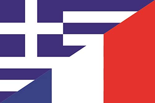 U24 Aufkleber Griechenland-Frankreich Flagge Fahne 8 x 5 cm Autoaufkleber Sticker von U24