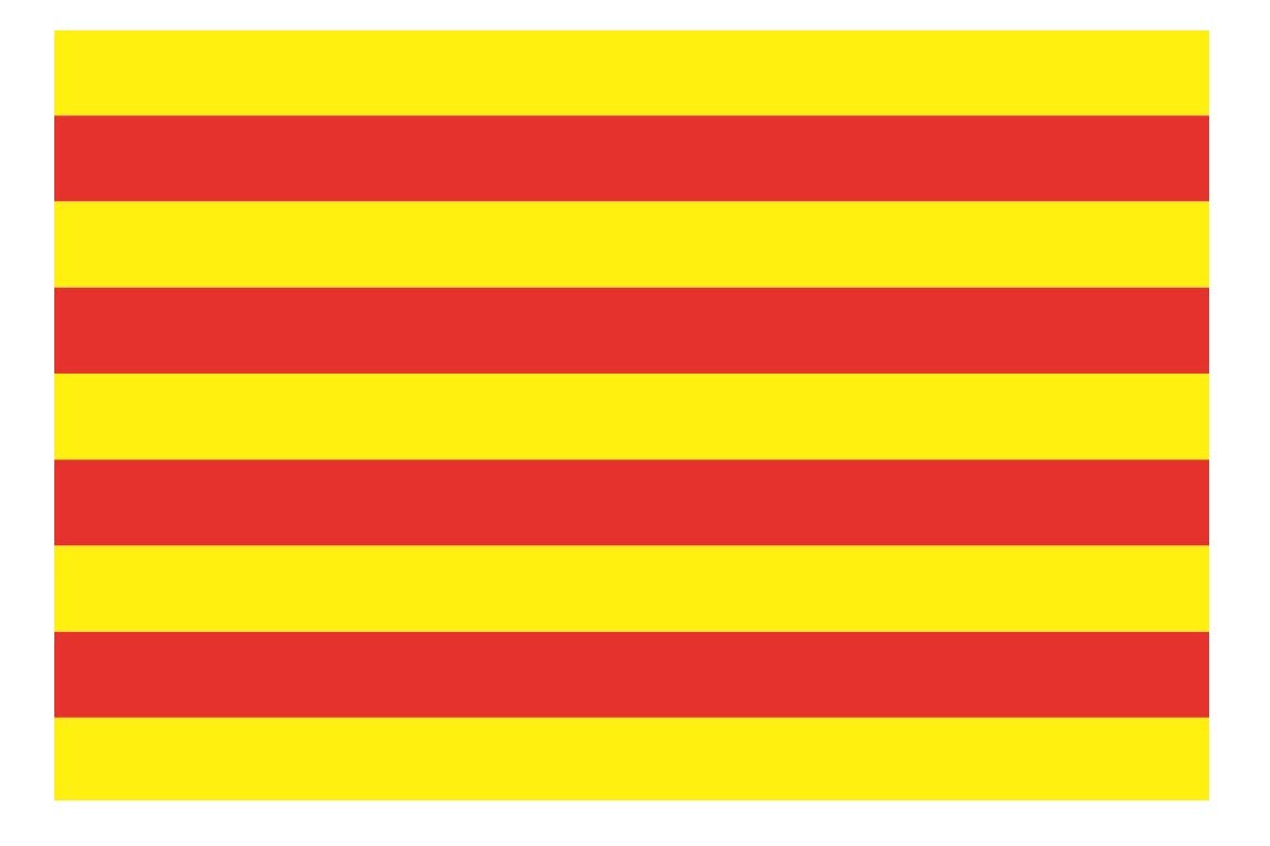 U24 Aufkleber Katalonien Flagge Fahne 8 x 5 cm Autoaufkleber Sticker von U24