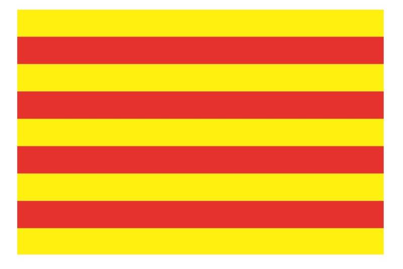 U24 Aufkleber Katalonien Flagge Fahne 8 x 5 cm Autoaufkleber Sticker von U24
