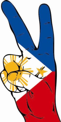 U24 Aufkleber Peace Finger Philippinen Autoaufkleber Sticker von U24